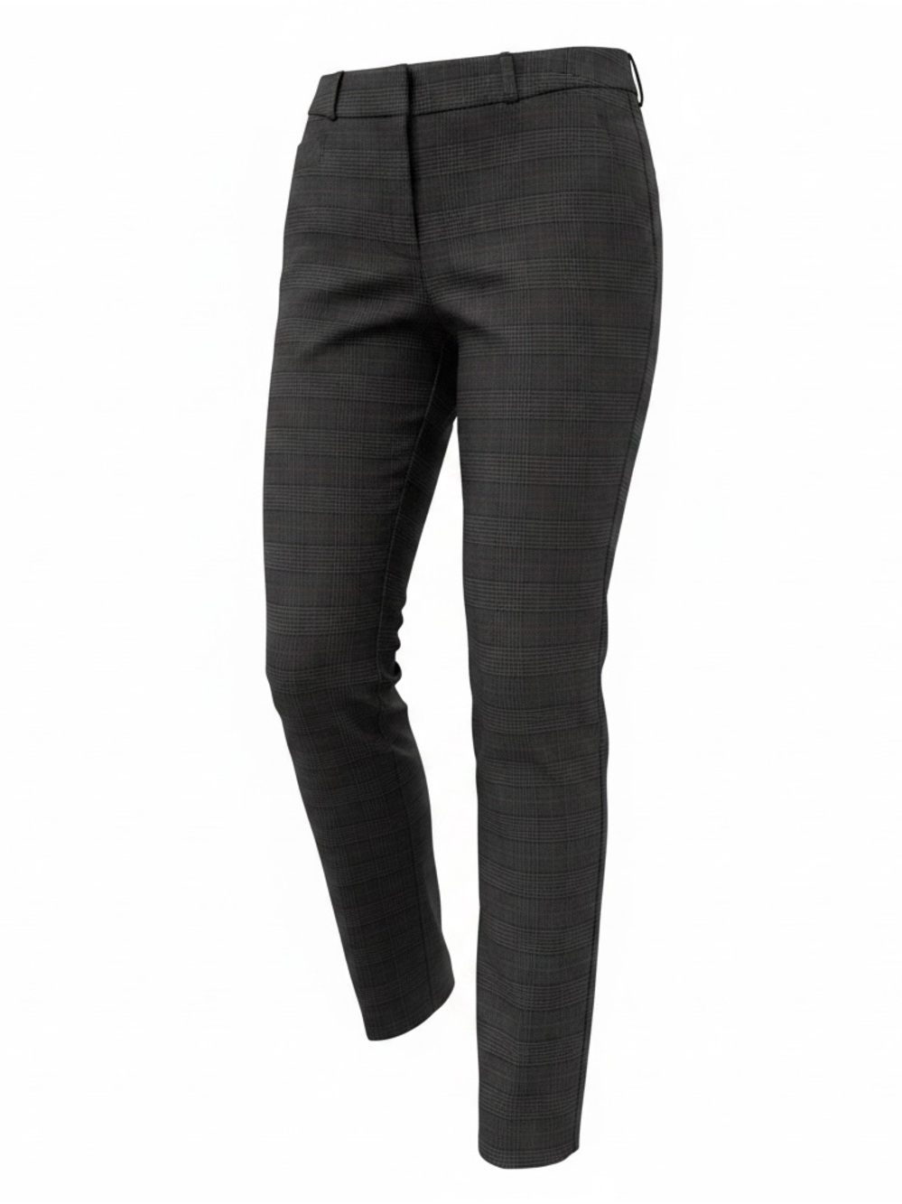 Soho Apparel Charcoal Glen Plaid Skinny Trousers